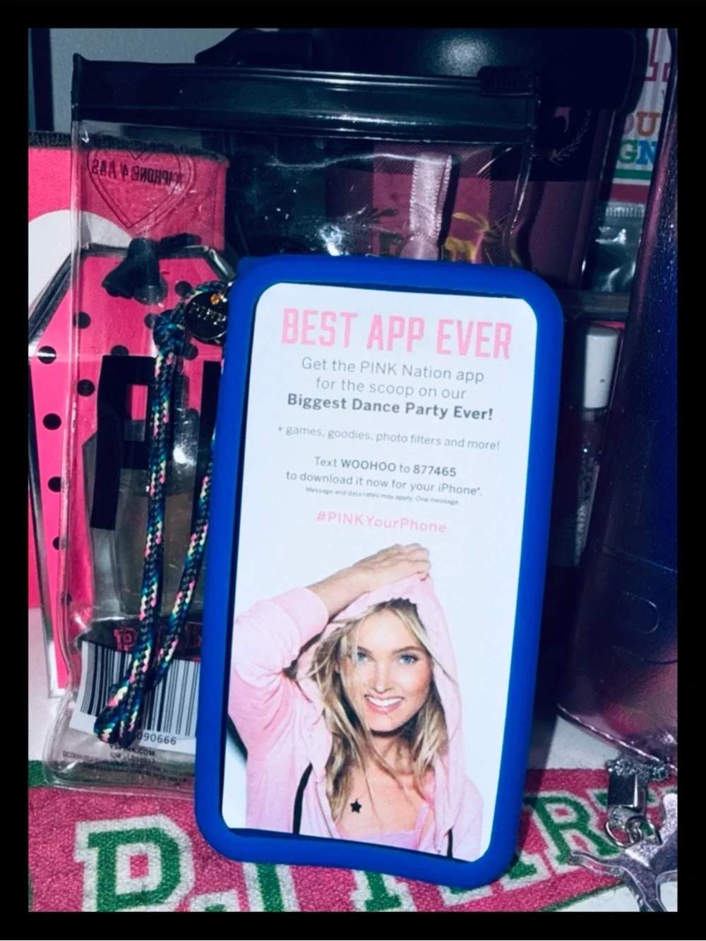 💕P͙I͙N͙K͙ Victoria’s Secret Blue/White Exclusive iPhone Case✨NEW IN ORG. PKG💕
